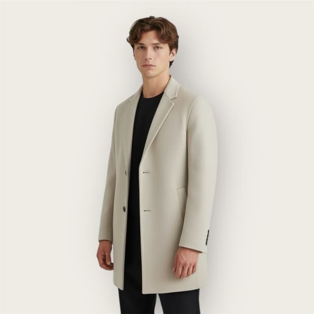 95/ 타임옴므 캐시미어 블랜딩 투버튼 코트