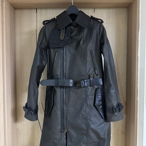 디젤 여성 왁스 자켓 레더 패치 xs