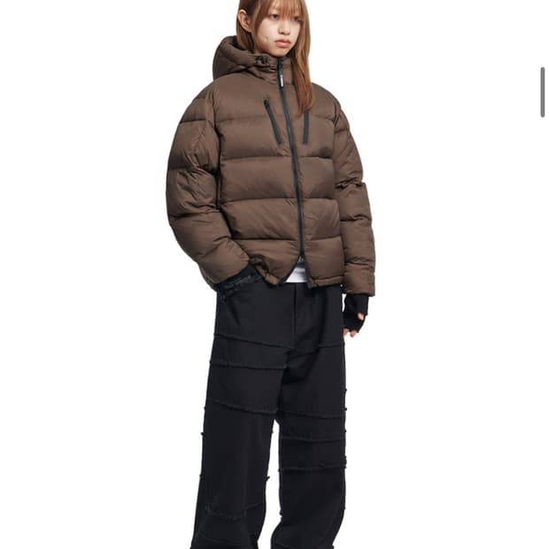 노매뉴얼 EMBER HOODED DUCK DOWN - DEEP BROWN