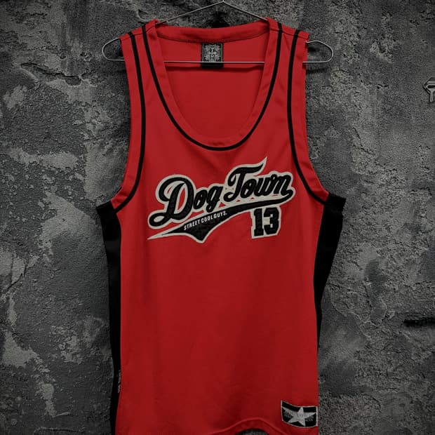 DOG TOWN 레드 배스킷볼 저지