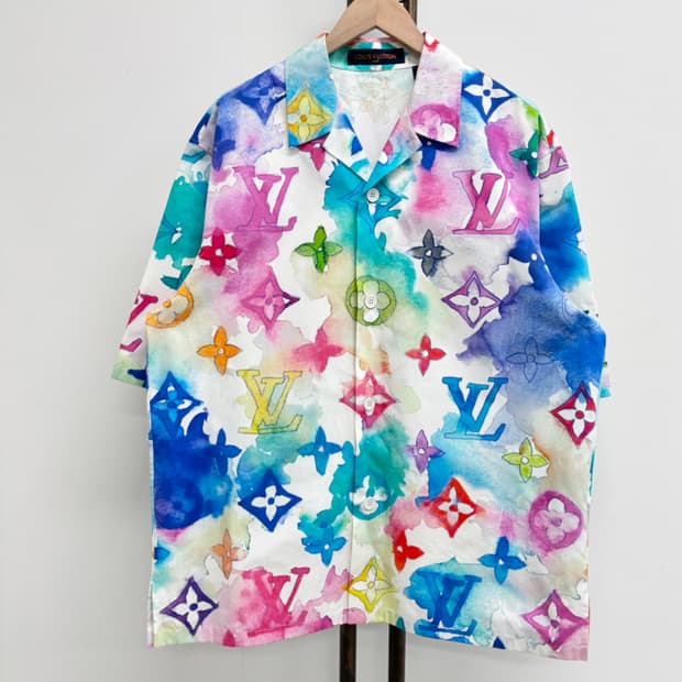 [XL]루이비통 LV로고 워터컬러 반팔 셔츠