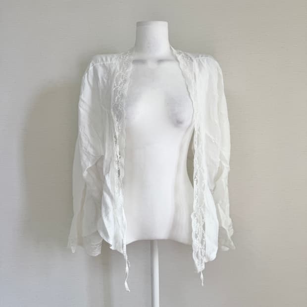 쓰리타임즈) 레이스 볼레로 가디건