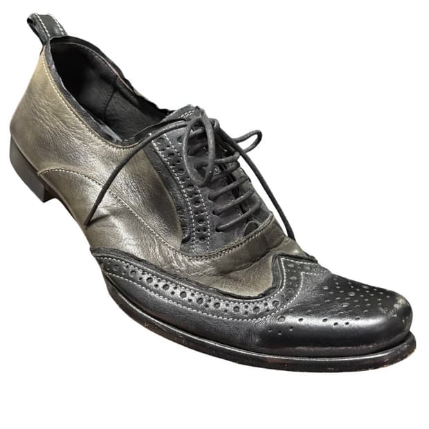 알프레도 바니스터 투톤 윙팁 더비슈즈 40 250-260 롱노즈