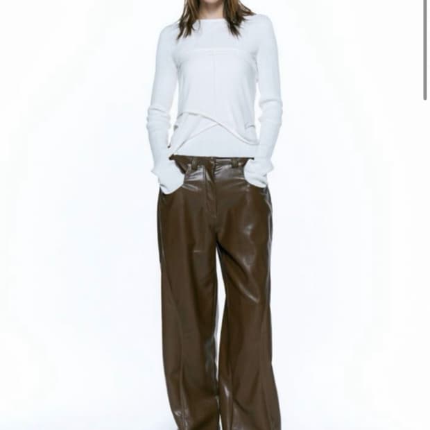 인사일런스우먼 가죽 레더 팬츠 바지