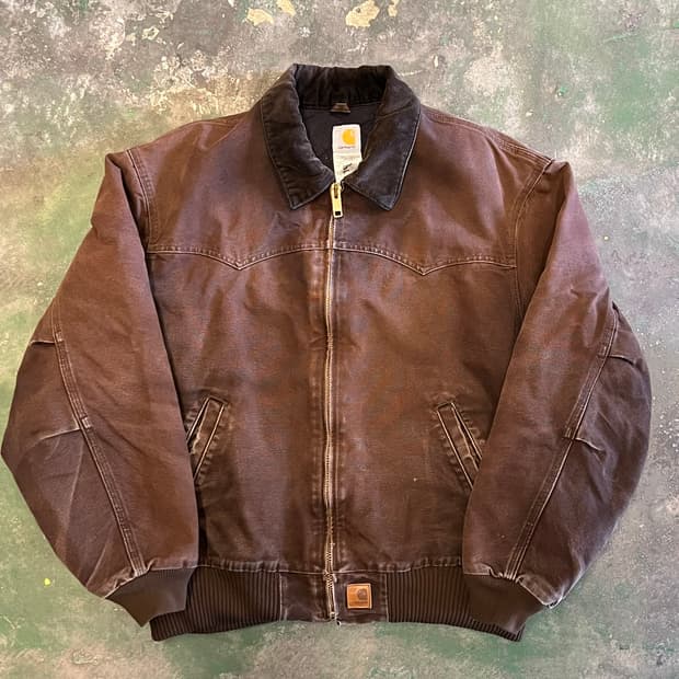 [2XL] 칼하트 산타페 J14 덕 캔버스 DKB 다크브라운 빈티지 자켓