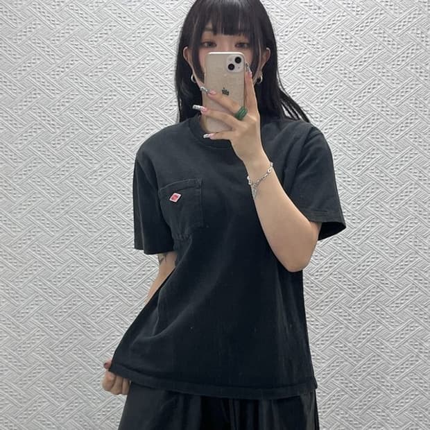 단톤 레트로 빈티지 캐주얼 포켓 워크 반팔티 95 C12618