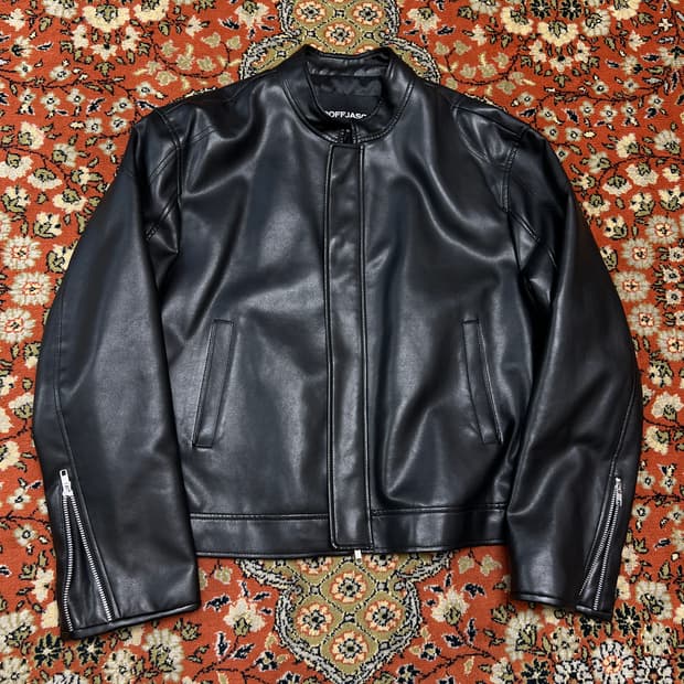 [XL] 도프제이슨 비건 레더 쉴드 자켓