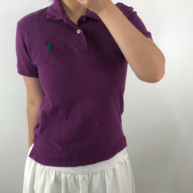[S] 폴로 퍼플 반팔 카라티