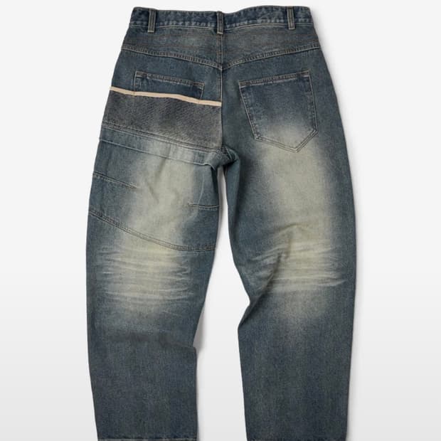XL)ETCE (GEAR) WASHED DENIM PANTS 