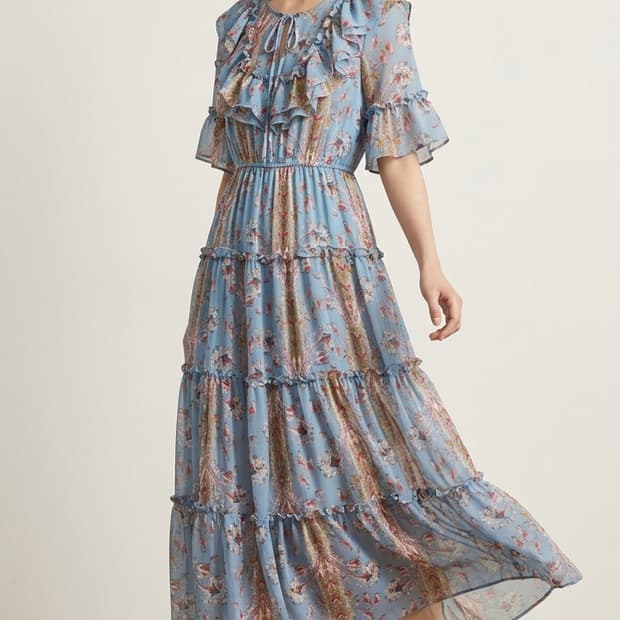 미샤 레이온 쉬폰실크 원피스