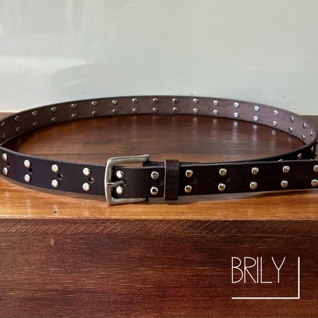 [Unisex] NOM 더블링 볼스터드 이태리 베지터블 소가죽 벨트