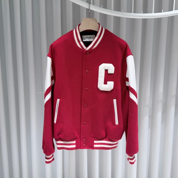 48 / 셀린느 C로고 잭슨 테디 바시티자켓