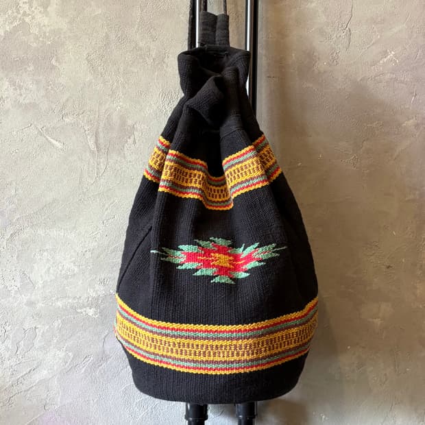 블랙 나바호 치마요 코튼 우븐 더플 백