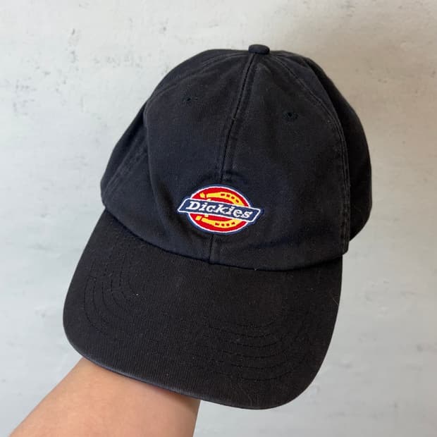 디키즈 빈티지 자수로고 볼캡 블랙