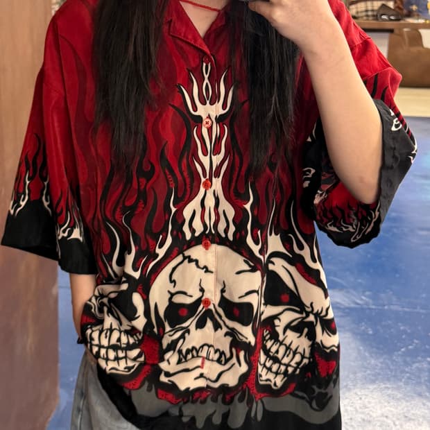 SnV 스티브앤베리 스컬헤드 반팔셔츠