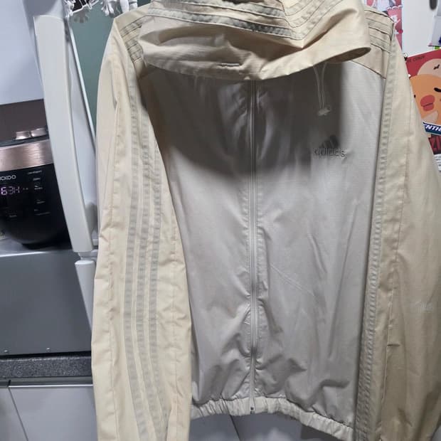 아디다스 삼선 폴리 후드집업 XL