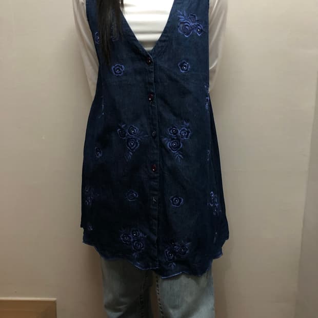 빈티지 데님 오리엔탈 베스트