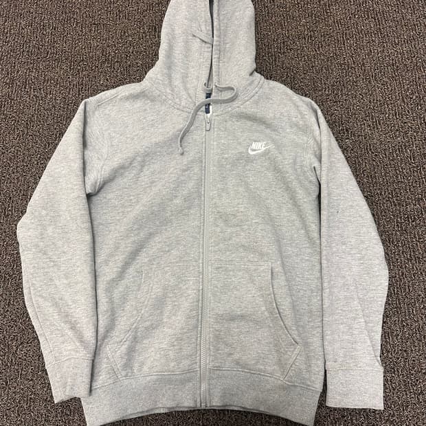 NIKE 나이키 기모 후드집업 그레이 L