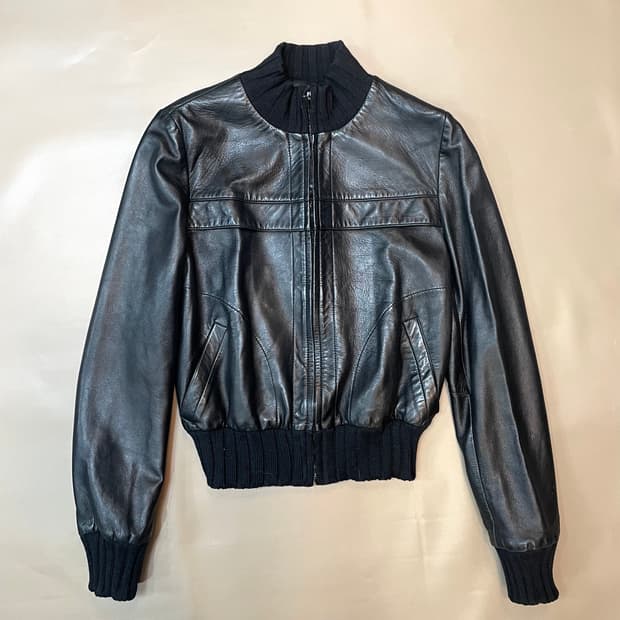 일본빈티지)시보리 차이나카라 램스킨점퍼(M)