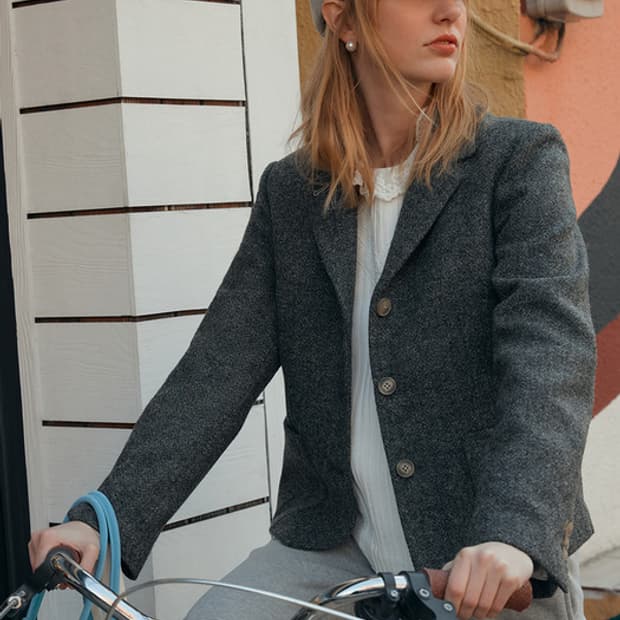 프론트로우 해리스트위드 울 자켓 S