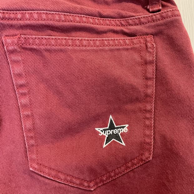 슈프림 fw24 레귤러진 레드 30사이즈