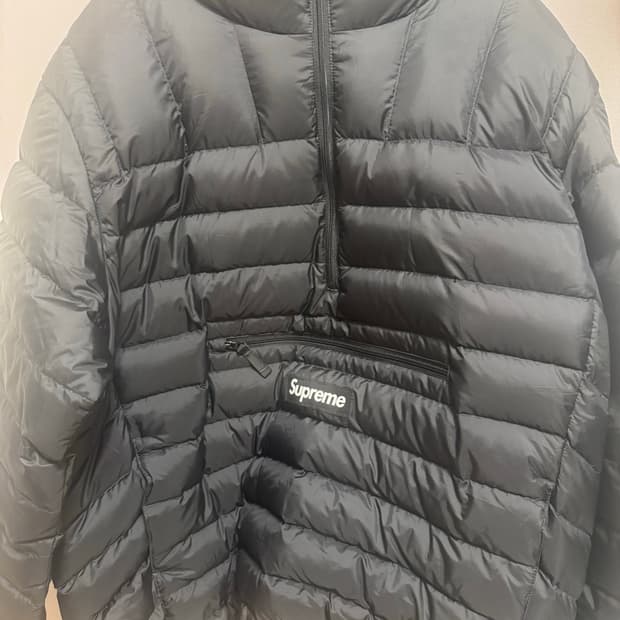 슈프림 마이크로 다운 하프 집 후드 풀오브