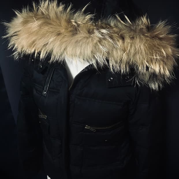 울프죠 라쿤퍼 하이넥 패딩