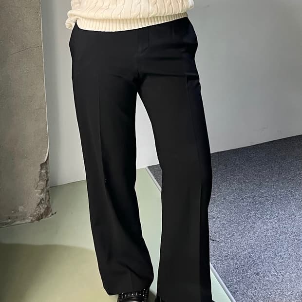 로에베 핀 턱 와이드 슬랙스