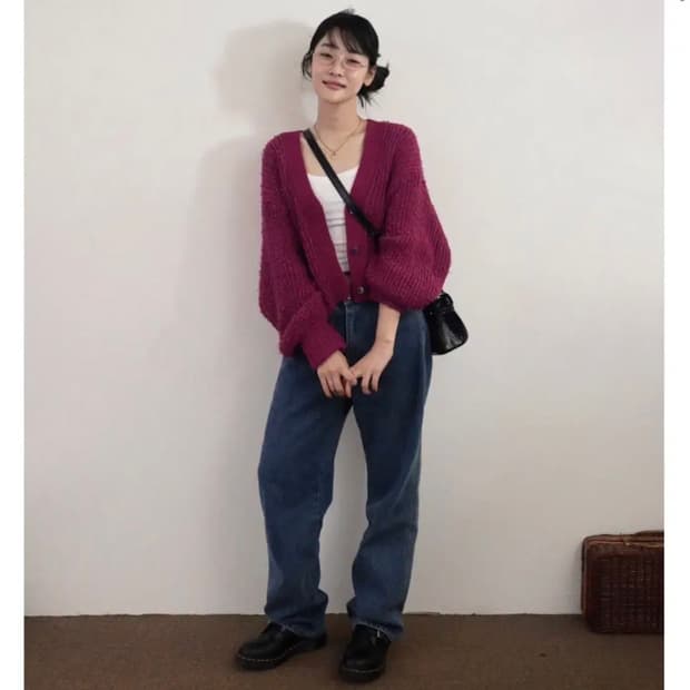 쉬이즈큐트 플러피 가디건