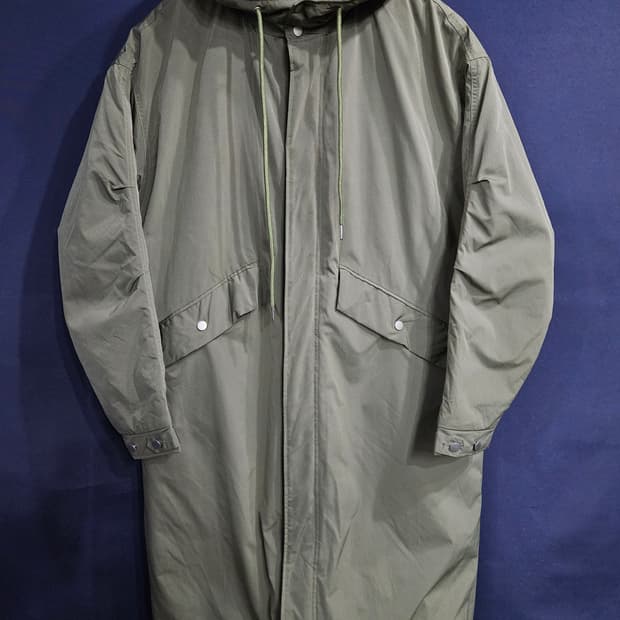 SCENT 카키컬러 남성 오버핏 100~105 롱 야상점퍼 