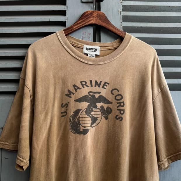 [M]BOWWOW 바우와우 USMC 썬페이딩 티셔츠