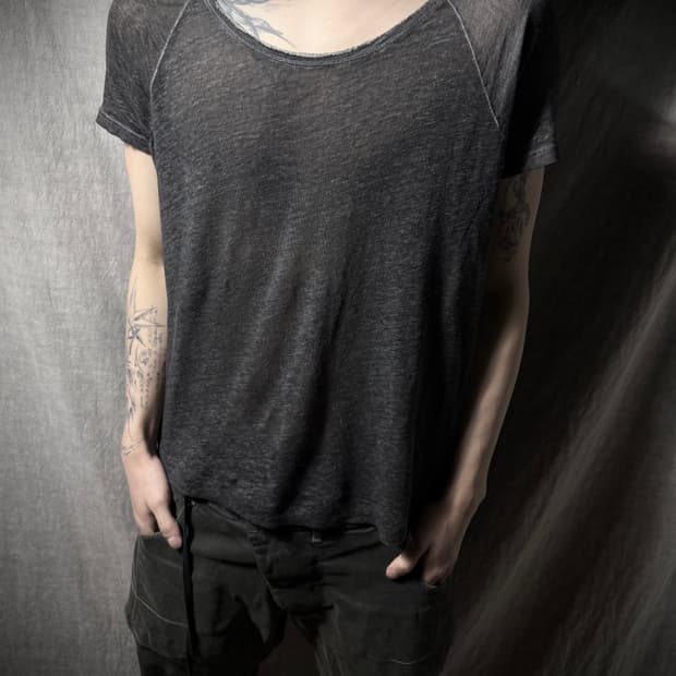 Never Enough Raw Edge Linen T Shirt