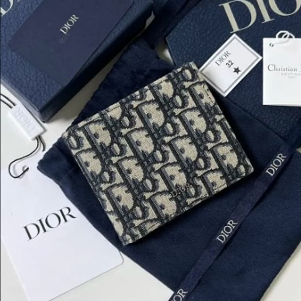 [정품/OS] 디올 오블리크 반지갑