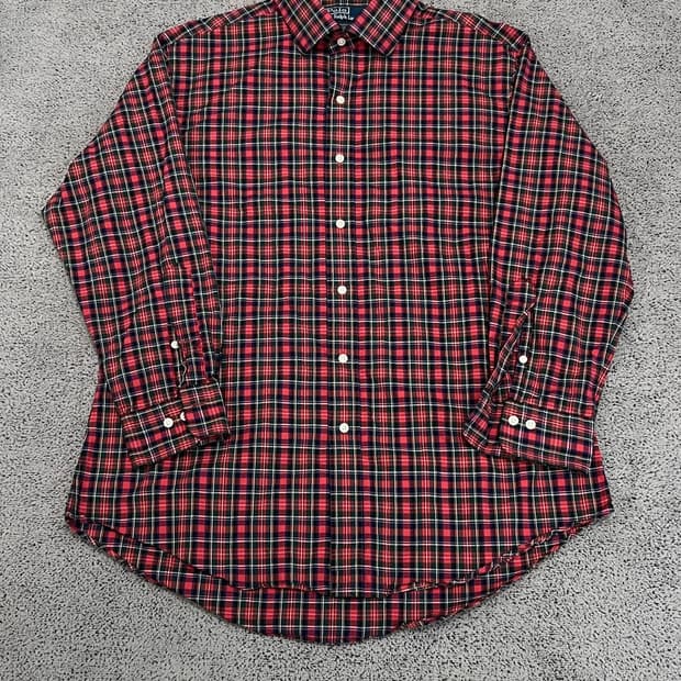 (16 1/2) 폴로 랄프로렌 리젠트 커스텀핏 체크 셔츠