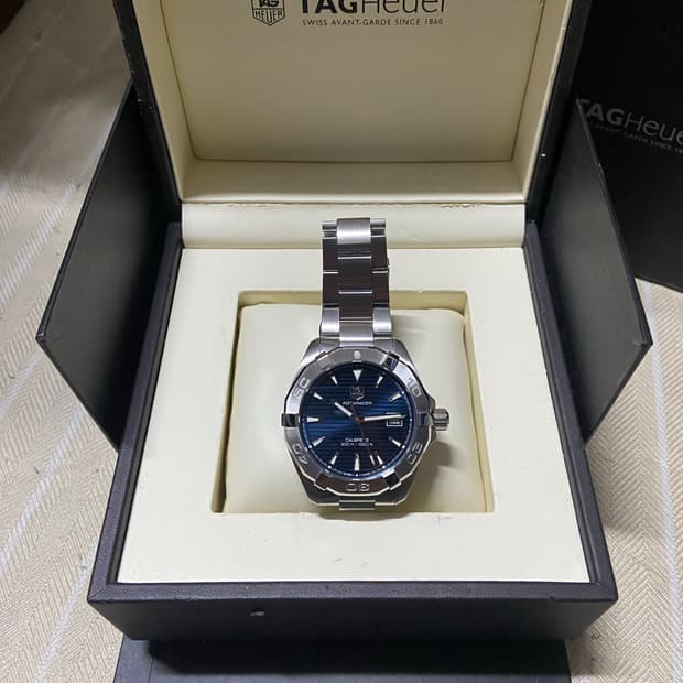 태그호이어 아쿠아레이서 스틸 오토 청판 way2112