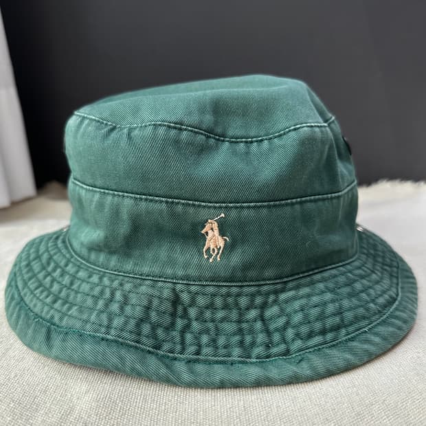 폴로 랄프로렌 세이지그린 버킷햇 made in USA 