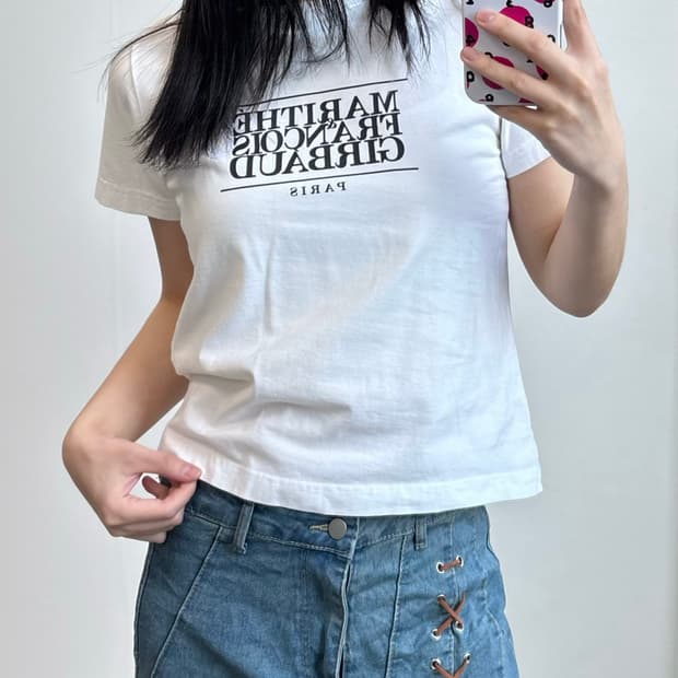 마리떼 크롭 반팔 티셔츠