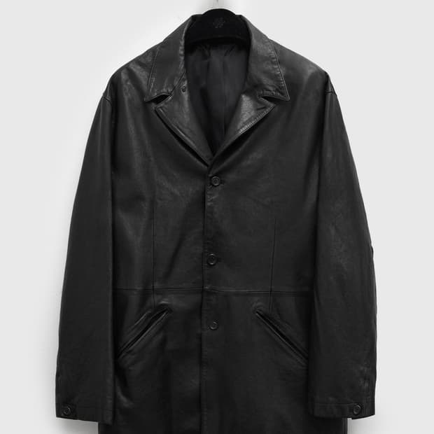 [M] 유스 워시드 레더 자켓 블랙 Youth Washed Leather
