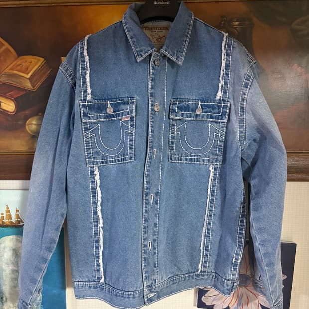 (새상품) 트루릴리젼 데님 연청자켓 L
