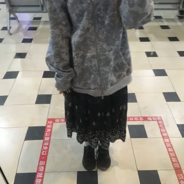 빈티지 자수 스커트