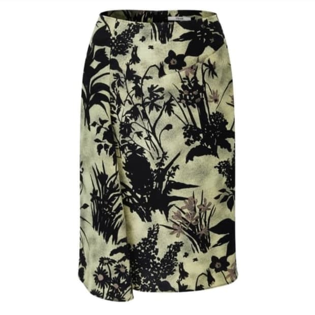 teak 티크 실크 스커트