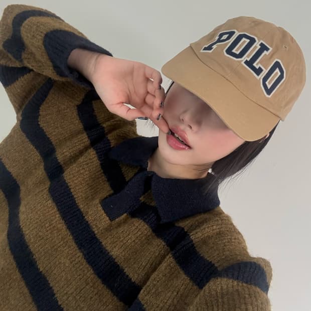 폴로 스펠아웃 베이지 캡