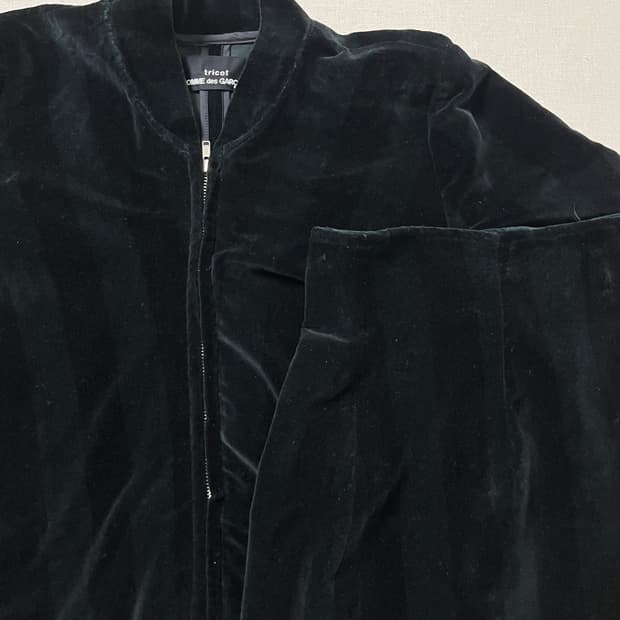 90s 꼼데가르송 벨벳 스트라이프 셋업 comme des garcons
