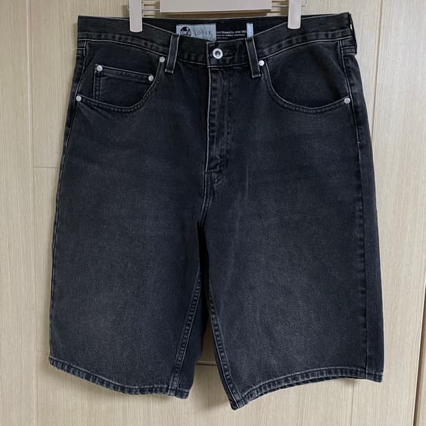 리바이스 실버탭 흑청 반바지 32x32