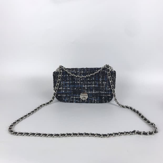 베네통 Benetton 트위드 체인백 여성 가방