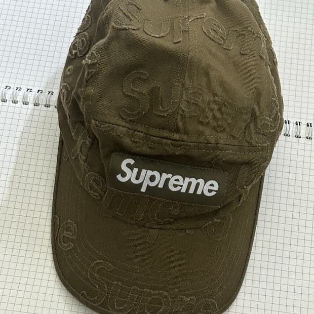 23SS Supreme Lasered Twill Camp Cap