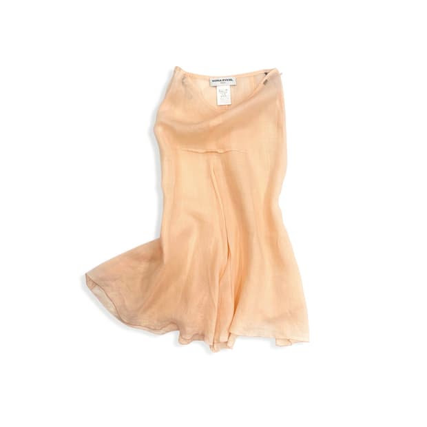 Sonia Rykiel, Apricot Seethrough Sk