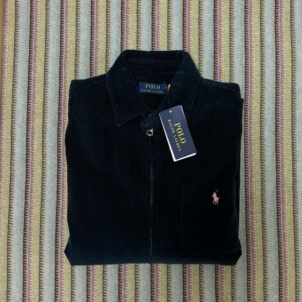 폴로 랄프로렌 코듀로이 집업 셔츠 자켓 네이비 s