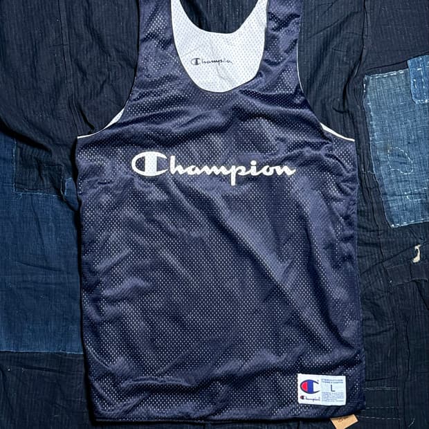 90‘s Champion 리버시블 메쉬 슬리브리스 탱크탑 져지 110