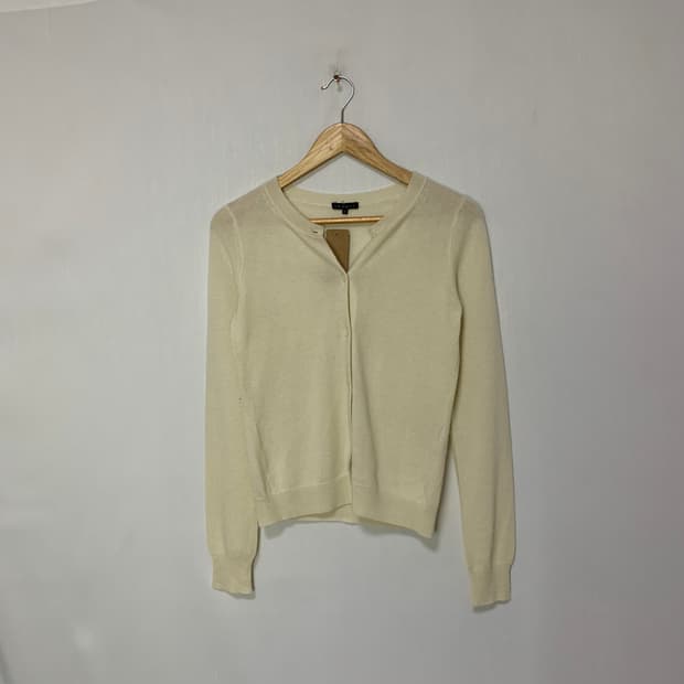 Theory 띠어리 아이보리 빈티지 니트 가디건 캐시미어 100% S